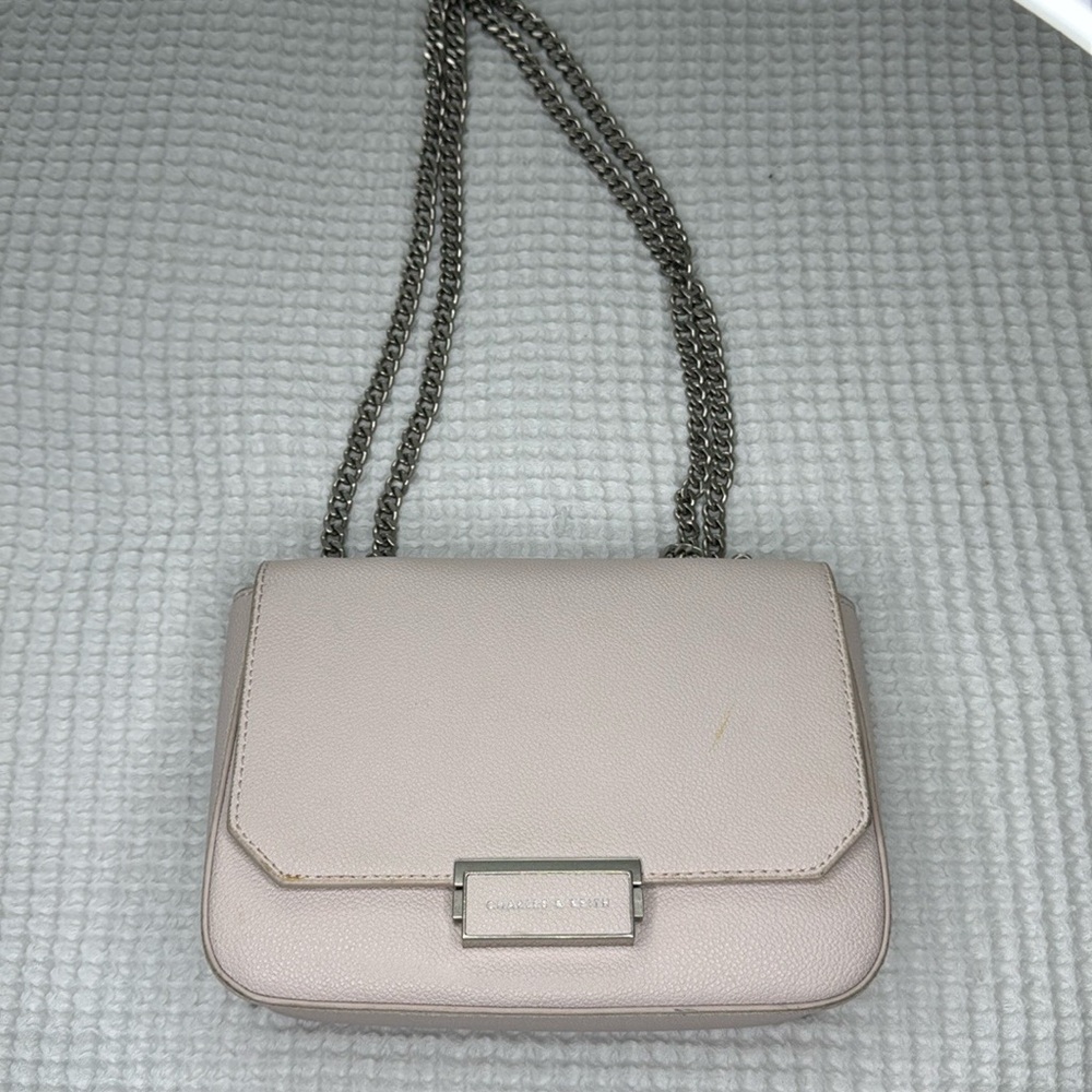 Charles and Keith nude pink purse